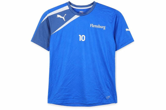 Front view of Puma Men's Blue Jersey T-Shirt, size S, - Gym & Training