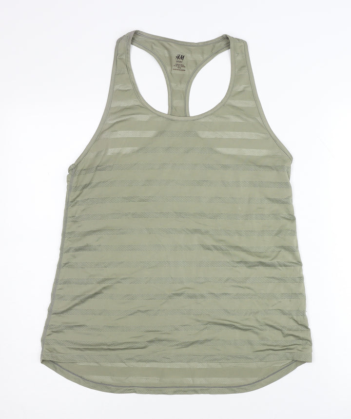 H&M Women Green Racerback Tank Top M
