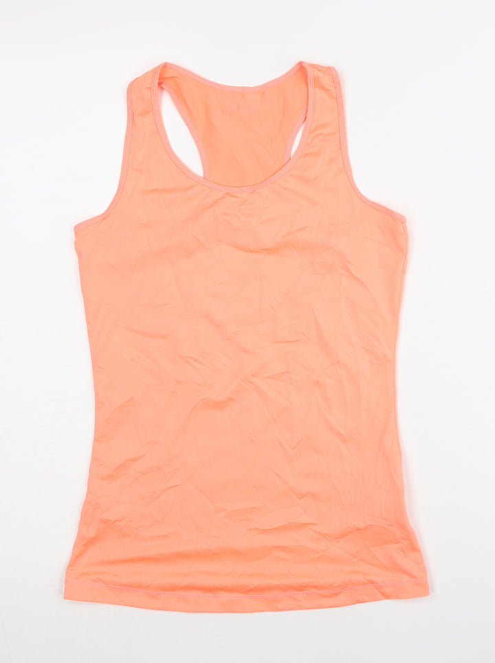 Women's Orange Racerback Tank Top, Sleeveless Activewear