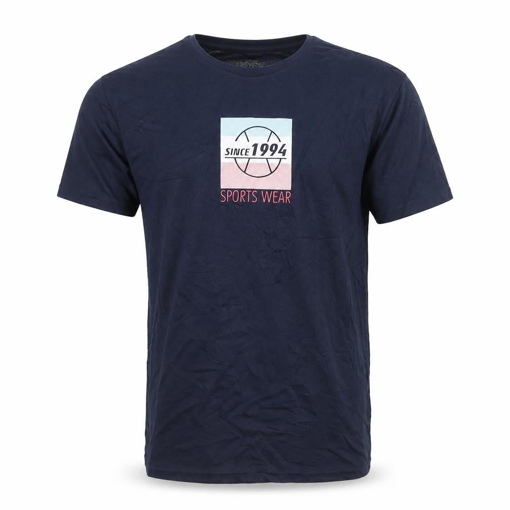 Identic Men's Blue M Graphic Print T-Shirt Sports