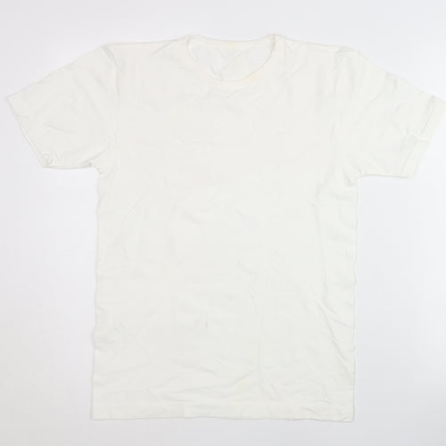 LIVERGY Men's White L Basic T-Shirt, Activewear Essential