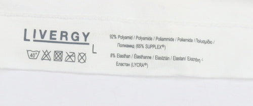 LIVERGY Men's White L Basic T-Shirt, Activewear Essential