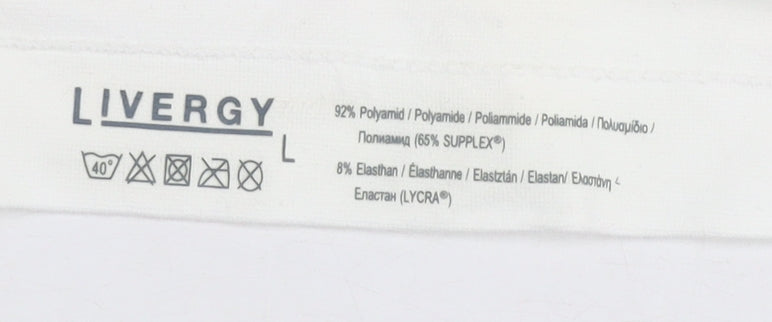 LIVERGY Men's White L Basic T-Shirt, Activewear Essential