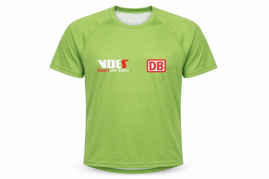 Front view of Berlin unisex green graphic t-shirt, short sleeve, medium