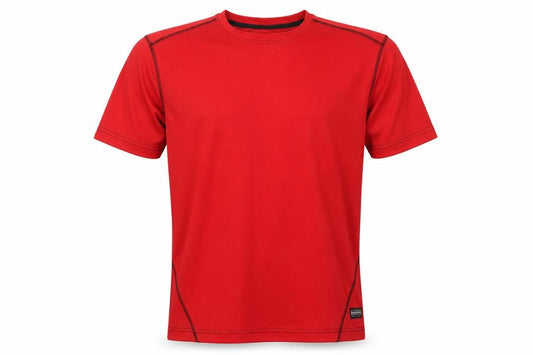 Front view of Blue Wear Men's Red T-Shirt, size L, Basic Style