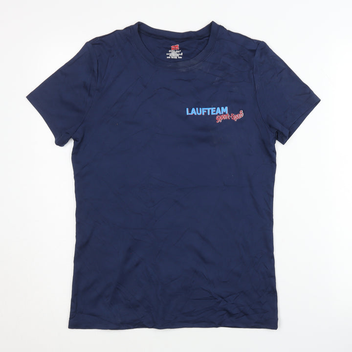 Hanes Blue Unisex Activewear T-Shirt M Crew Neck