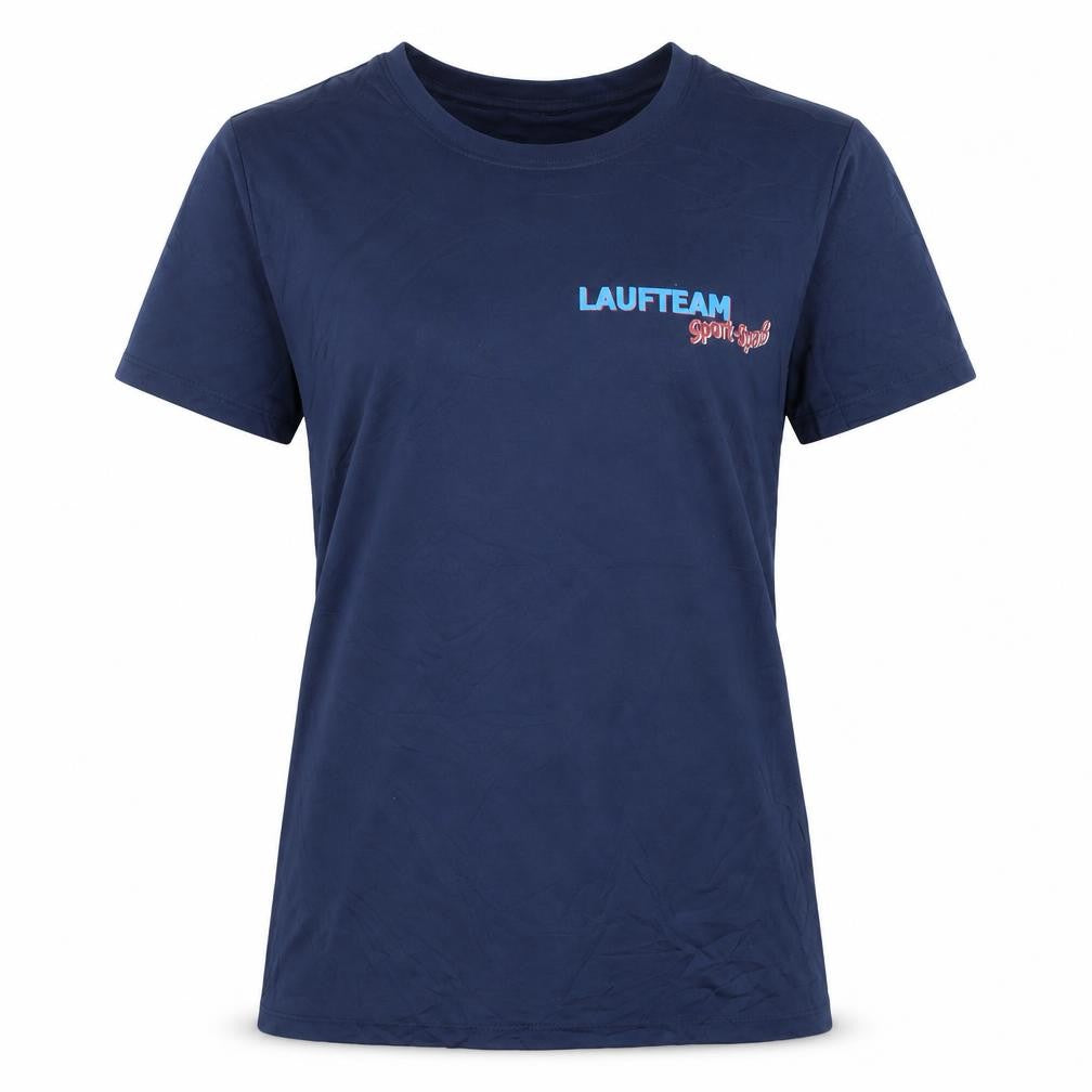Front view of Hanes Blue unisex activewear t-shirt m crew neck