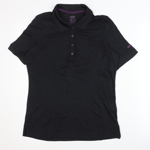 Crivit Women's Black Polo Activewear Top Size 14