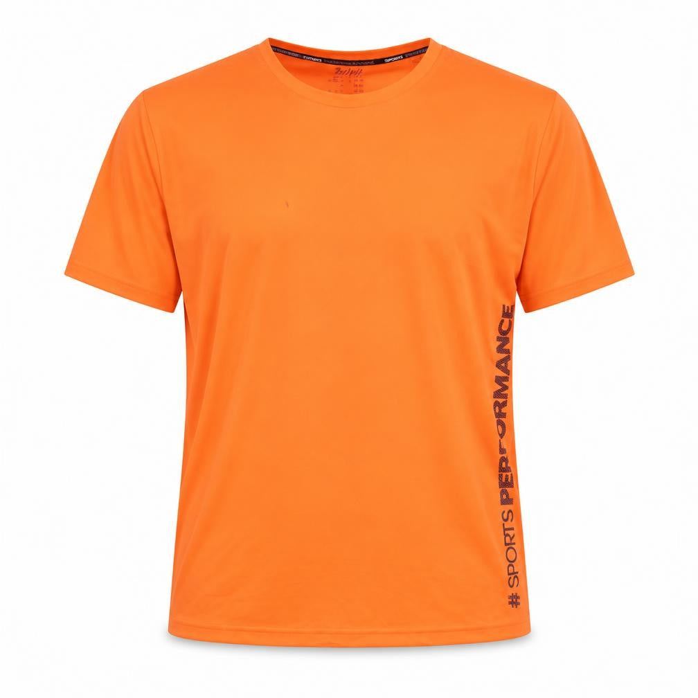 Front view of Crivit Men's Orange Sports T-Shirt S