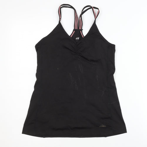 H&M Women's Black Slim Fit Sports Tank Top, Size S
