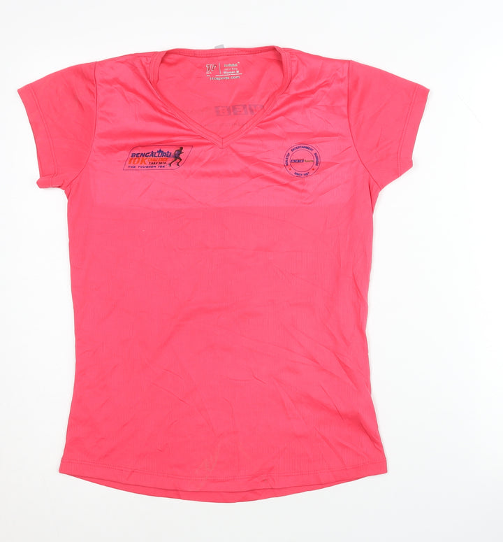 T10 Sports Women's Pink Running T-Shirt, Medium