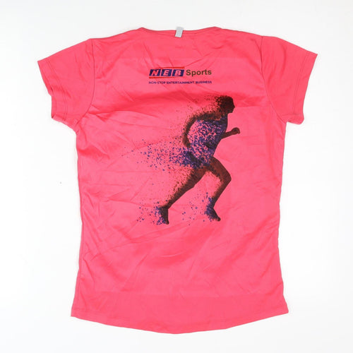 T10 Sports Women's Pink Running T-Shirt, Medium