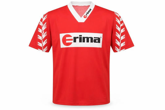 Front view of Erima Men's Red Jersey T-Shirt M for Gym