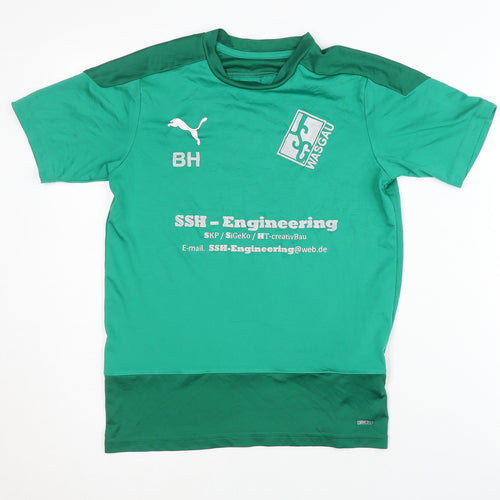 Puma Boys Green Football Jersey T-Shirt XL
