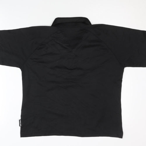 ANZON7 Unisex Black Polo Shirt, Regular Fit, Lightweight