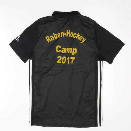 Adidas Boys Black Polo Shirt, 13-14 Years, Sports Style