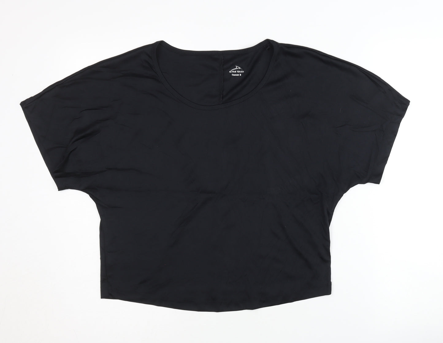 Active Touch Women's Black Crew Neck Top Size S