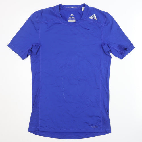 Adidas Boys Blue TechFit Gym T-Shirt 16 Years Athletic Fit