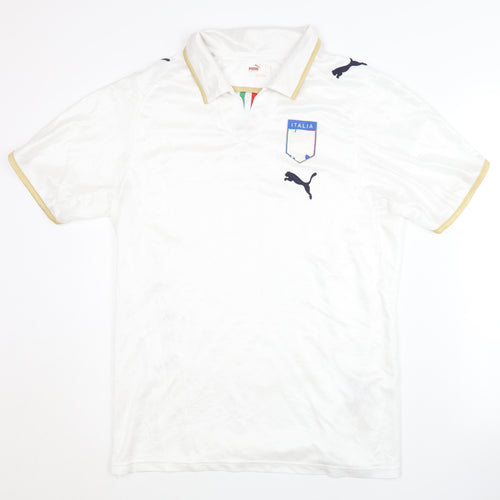 Puma Adults White Italy Away Shirt M Short Sleeves