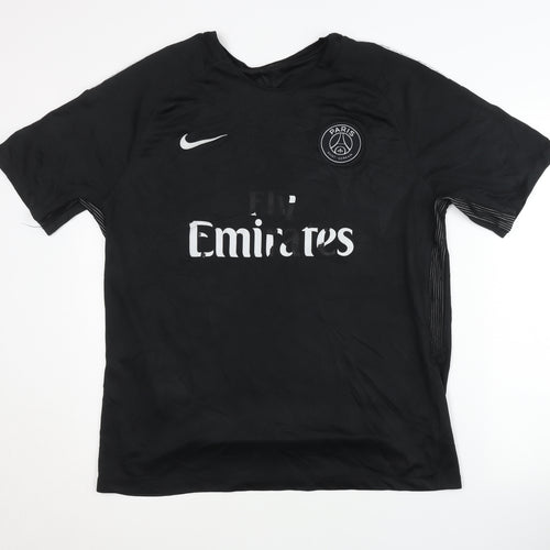 Nike PSG Black XL Short Sleeve Shirt for Adults
