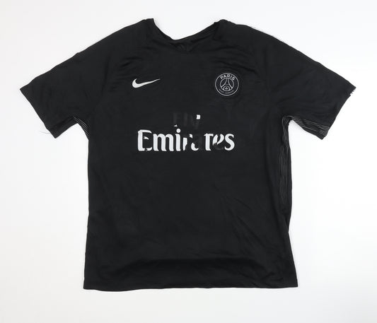 Nike PSG Black XL Short Sleeve Shirt for Adults
