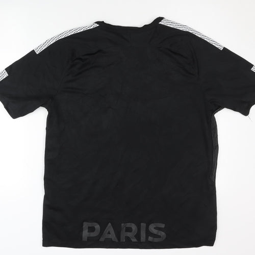Nike PSG Black XL Short Sleeve Shirt for Adults