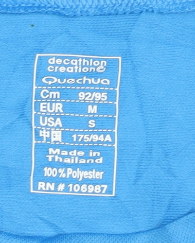 Quechua Men's Blue T-Shirt, M, Activewear, Hiking