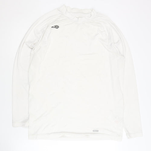 Umbro Men's White Long Sleeve Pullover XXL Top