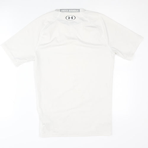 Under Armour Men's White Compression T-Shirt, Size L
