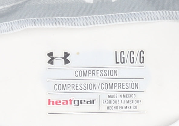 Under Armour Men's White Compression T-Shirt, Size L