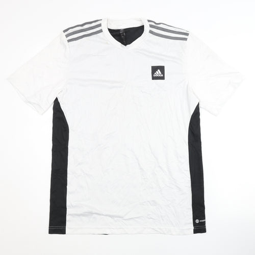 Adidas Men's White T-Shirt M for Gym & Training