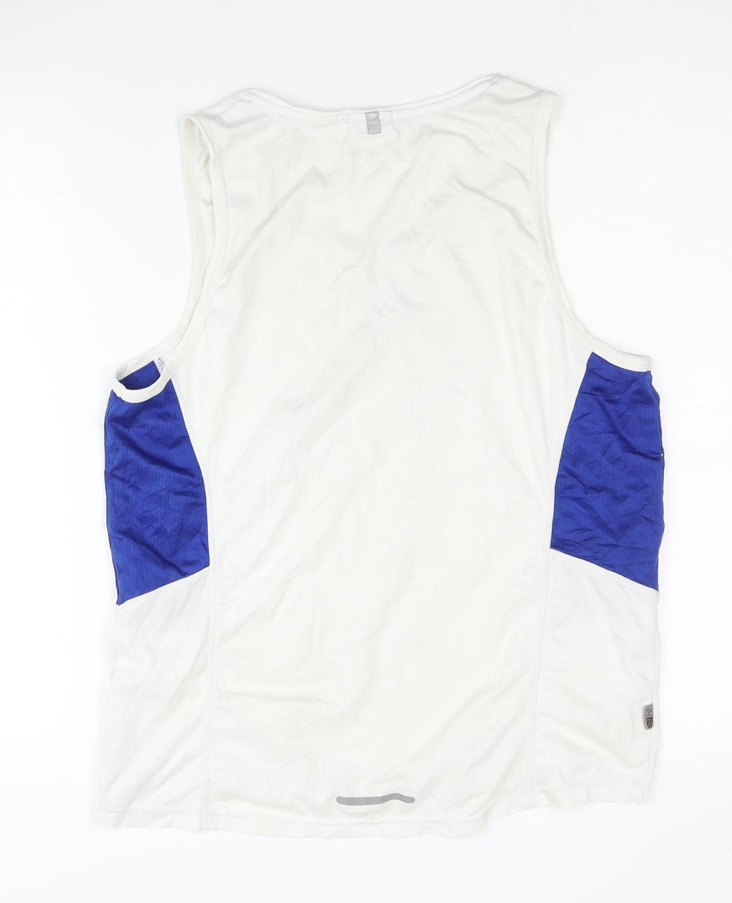 Karrimor Men's White/Blue Tank Top, M, Athletic Quick Dry