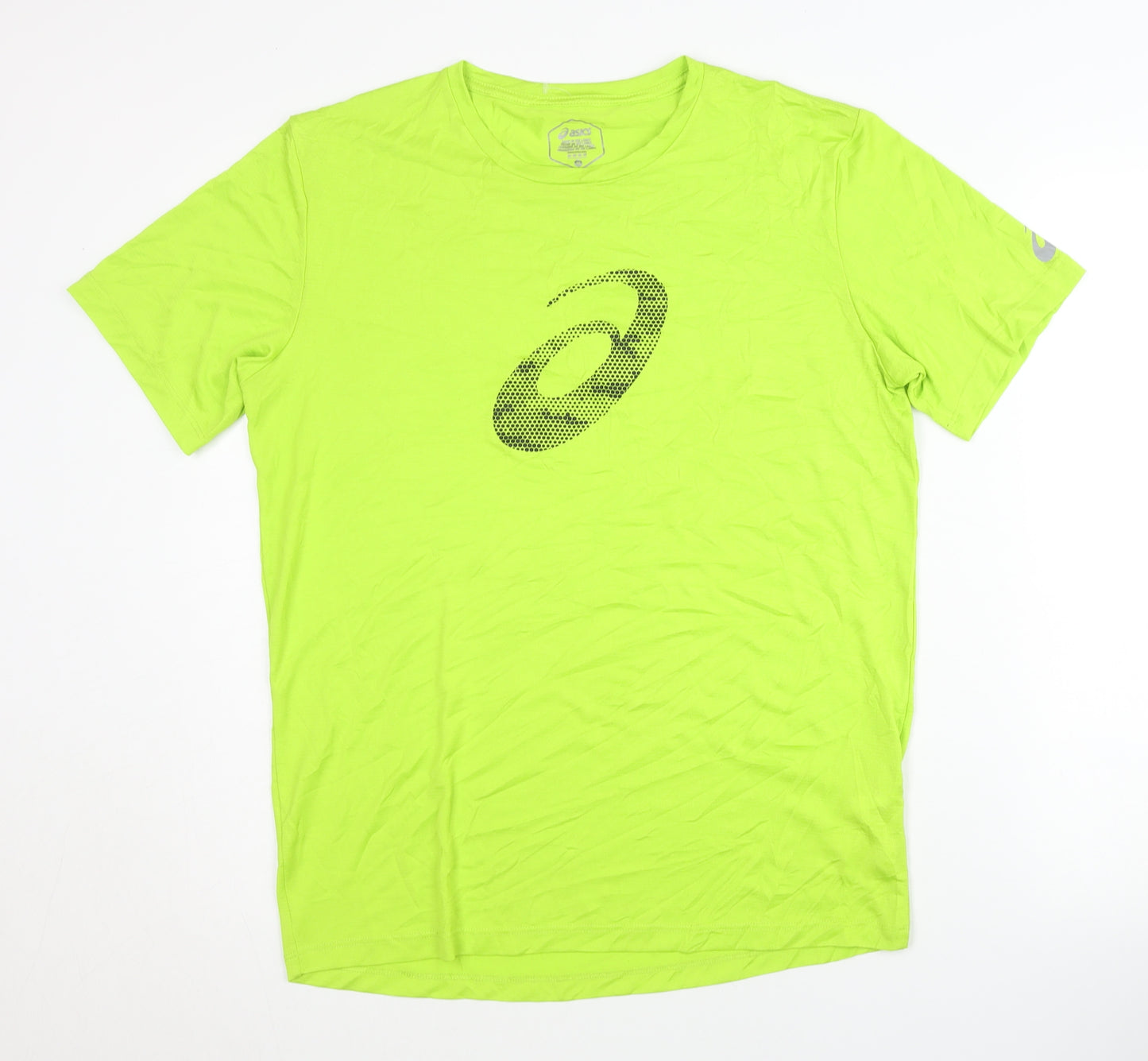 Asics Men's Green Athletic Running T-Shirt, Medium