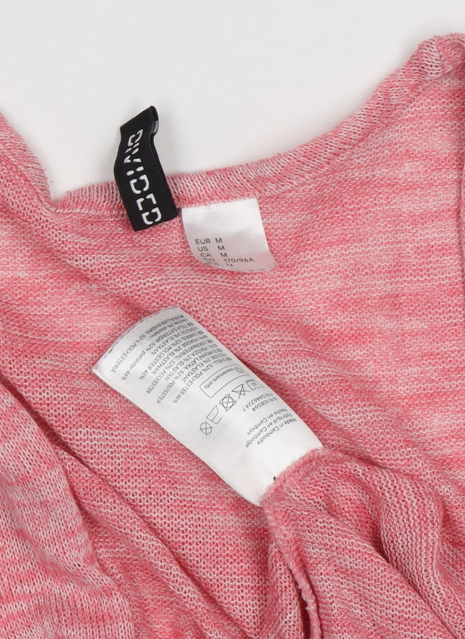 H&M Women's Pink Open Front Cardigan Size 12
