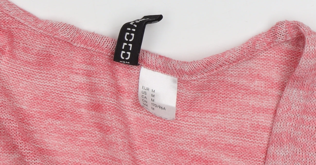 H&M Women's Pink Open Front Cardigan Size 12