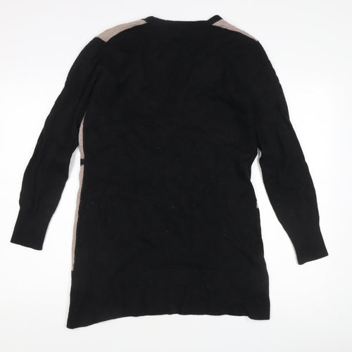 Marks and Spencer Women's Black Geometric Cardigan Size 14