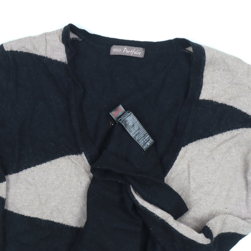 Marks and Spencer Women's Black Geometric Cardigan Size 14