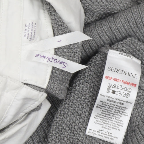 Seraphine Women's Grey Collared Jumper Size 10