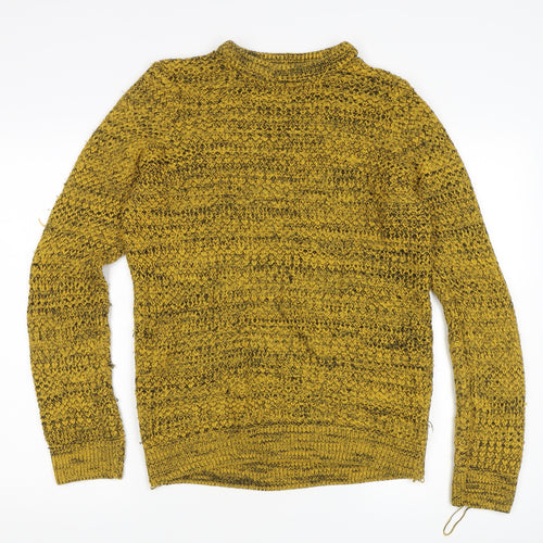 New Look Women's Yellow Chunky Knit Pullover Jumper S