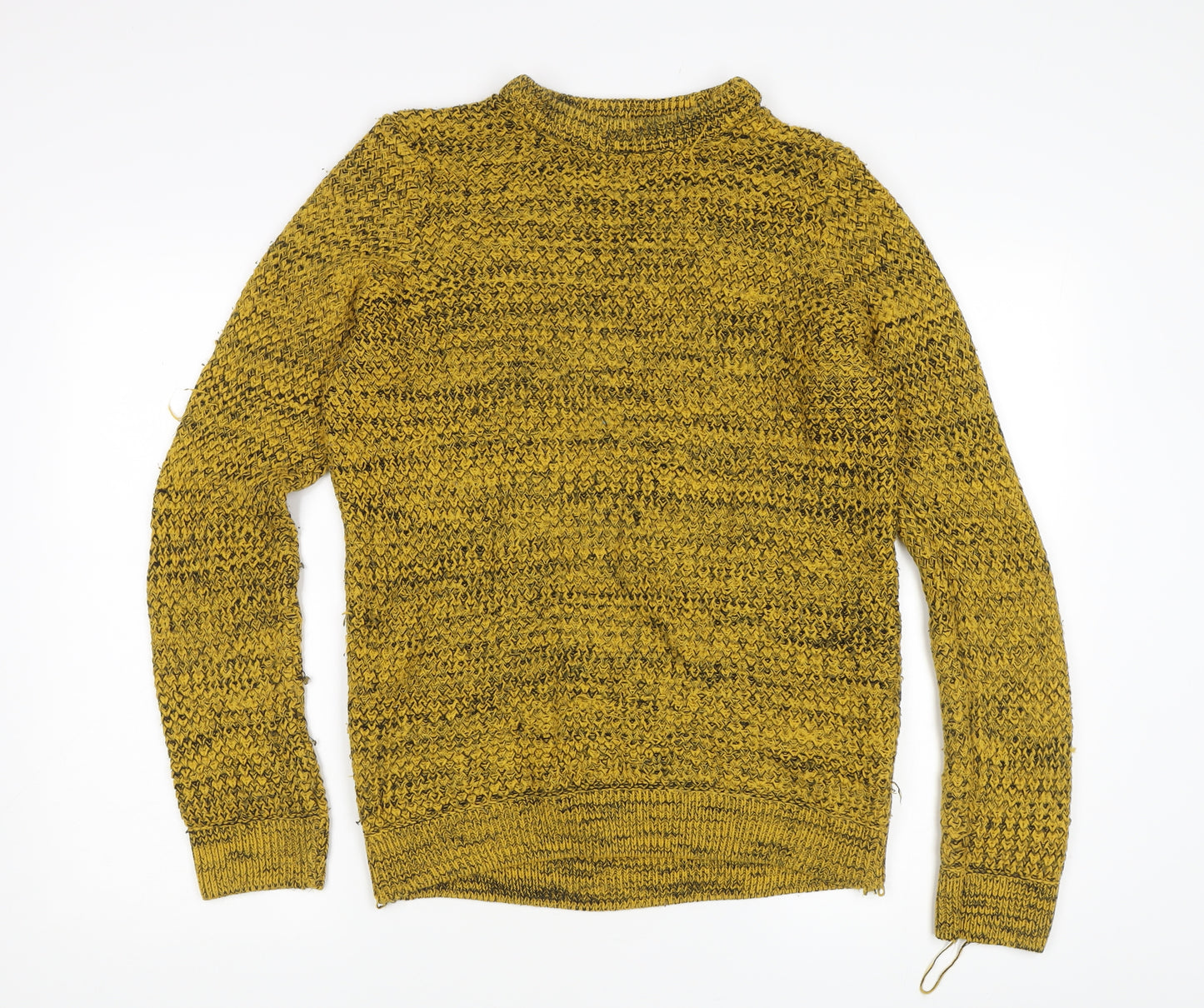 New Look Women's Yellow Chunky Knit Pullover Jumper S
