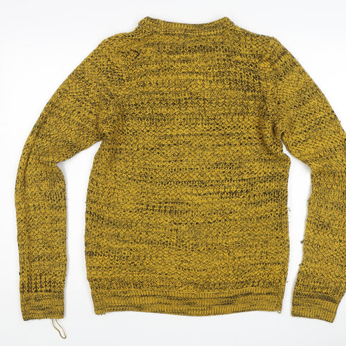 New Look Women's Yellow Chunky Knit Pullover Jumper S