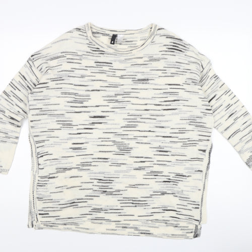 Women's Multicoloured Crew Neck Pullover Jumper