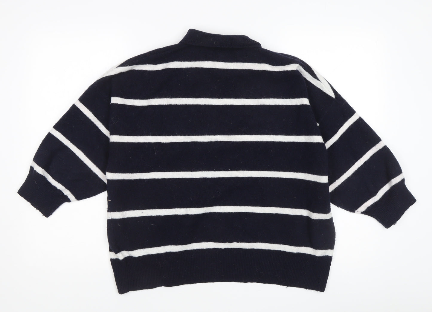 H&M Women's Black Striped Pullover Jumper L