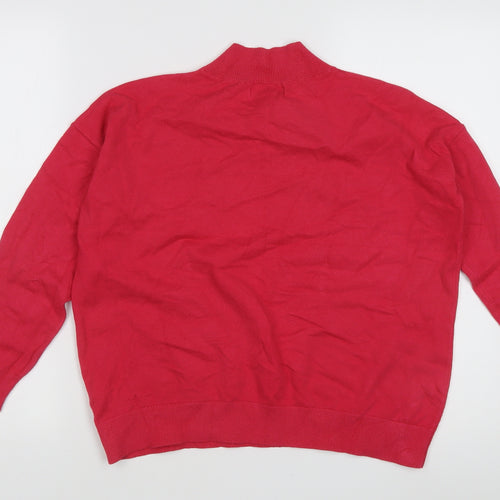 Marks and Spencer Pink V-Neck Women's Medium Jumper