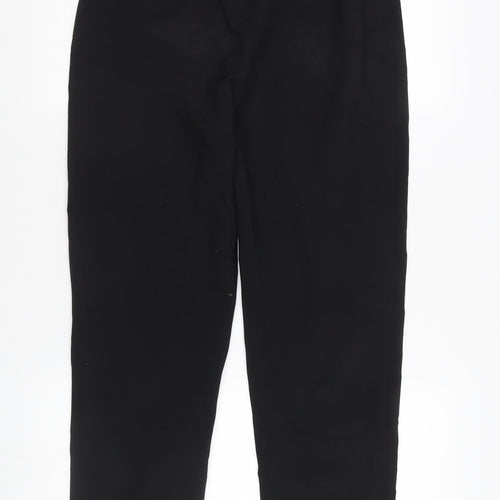Essentials Women's Black Trousers Size 12 Polyester Zip Closure
