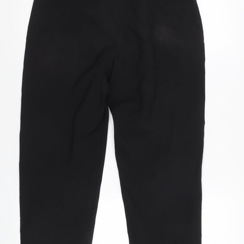 Essentials Women's Black Trousers Size 12 Polyester Zip Closure
