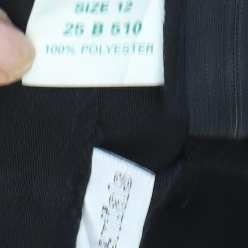 Essentials Women's Black Trousers Size 12 Polyester Zip Closure
