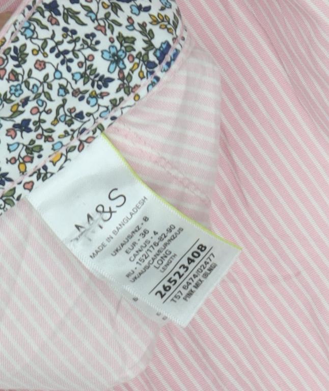 Marks and Spencer Women's Pink Chino Trousers Size 8