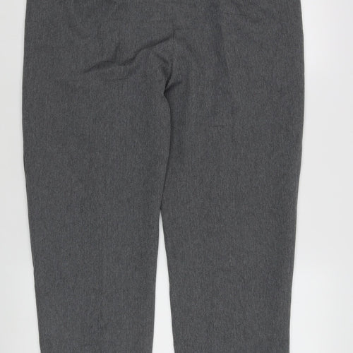 Bonmarche Women's Grey Tweed Trousers - Size 16