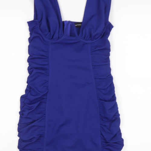 PrettyLittleThing Women’s Blue Ruched Dress